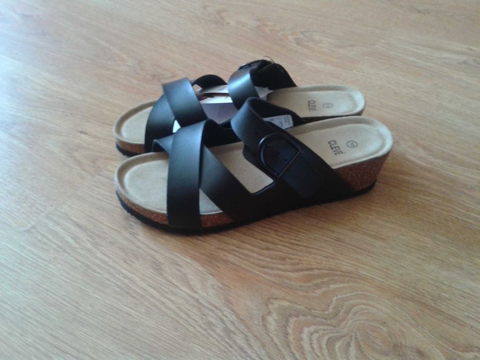 buty damskie, klapki, rozm. 38, NOWE