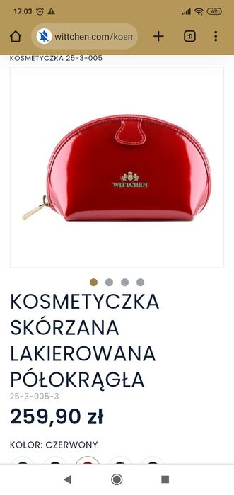 Kosmetyczka Wittchen czerwona nowa z metką