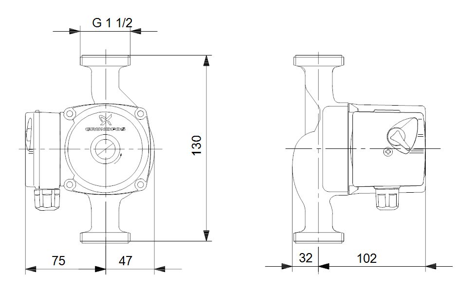pompa grundfos ups 25-50 mm 130 do saunier duval ecosy 24e