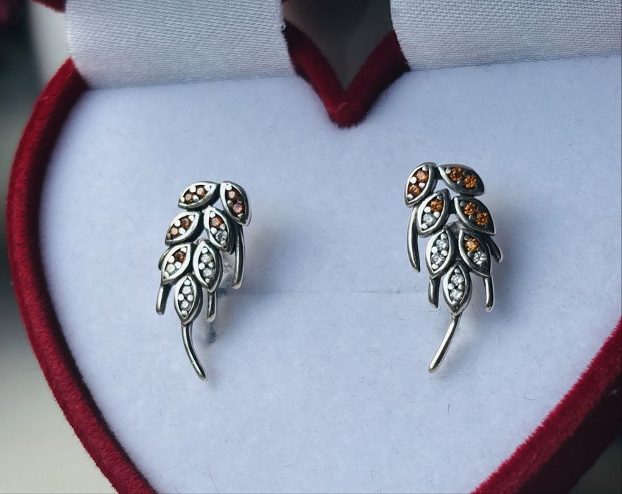 Kłos słosik zboze kolczyki nowe srebro 925 eleganckie prezent premium