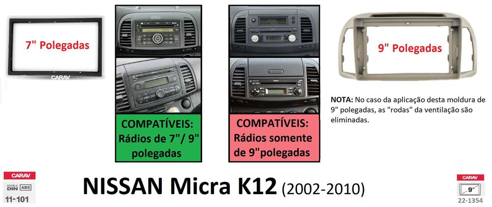 (NOVO) Rádio 2DIN • NISSAN Micra • K12 K13 • Android GPS [4+64GB]