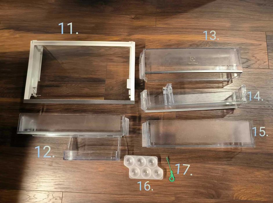 Półki do lodówki Electrolux, szuflady