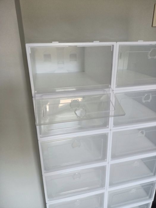 10 x Pudełka Na Buty Pojemnik Organizer Z Klapą