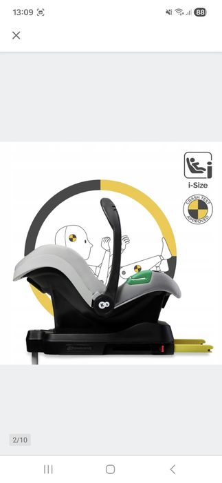 Fotelik samochodowy z bazą ISOFIX