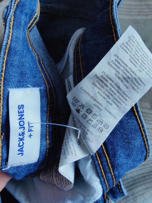 Джинсы Jack&jones Glenn fit + jeans Дания W46 stretch mid blue.