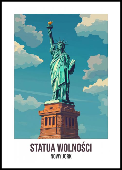 Plakat 68x98cm Statua Wolności