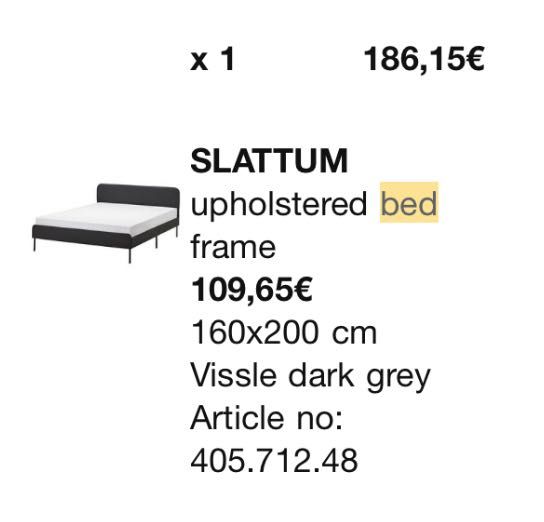 Double bed from IKEA