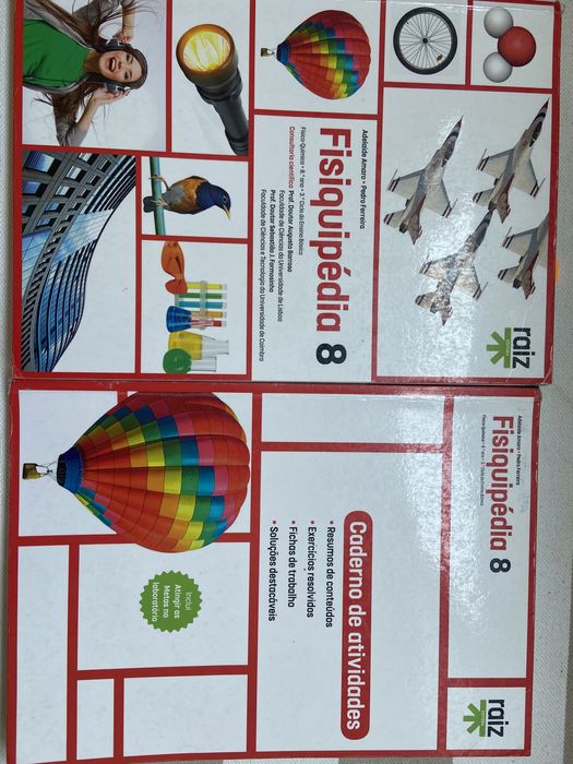 Livro e caderno de atividades de Fusico-quimica de 8 ano