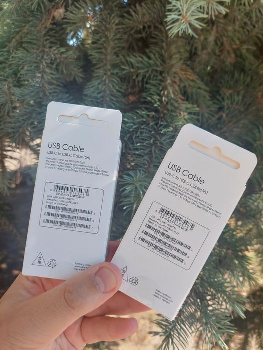 Кабель SAMSUNG Type-C to Type-C Швидка зарядка 5А  Білий та Чорний
Sa