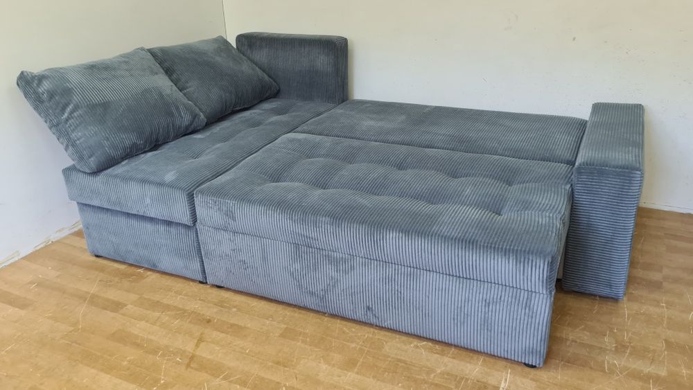 Nowy Narożnik automat sprężyny sztruks welur plusz sofa rogówka kanapa