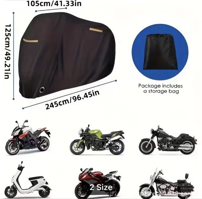 Pokrowiec folia solidna gruba na motor skuter pojazd plandeka nowa hit