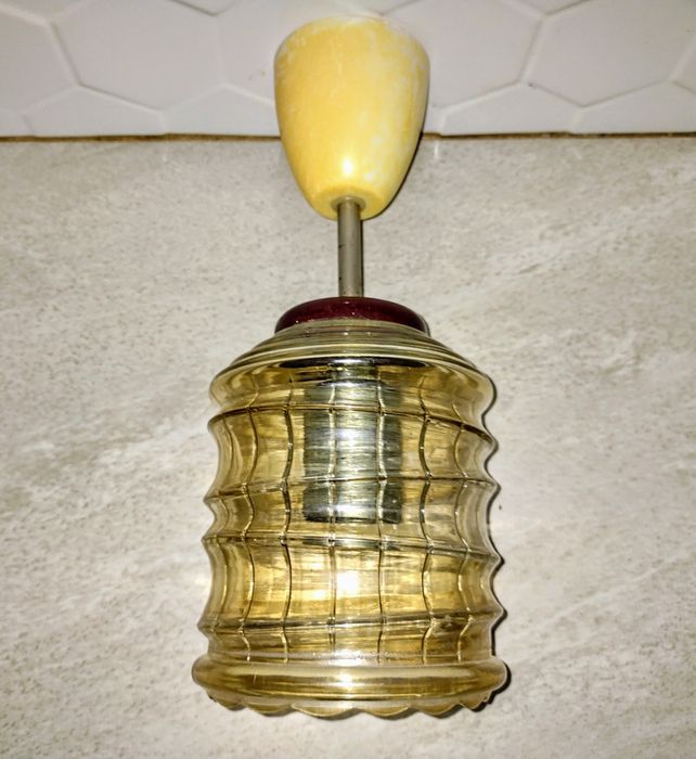 Lampa sufitowa TYP P Promień Wieliczka, PRL lata 60/70 "