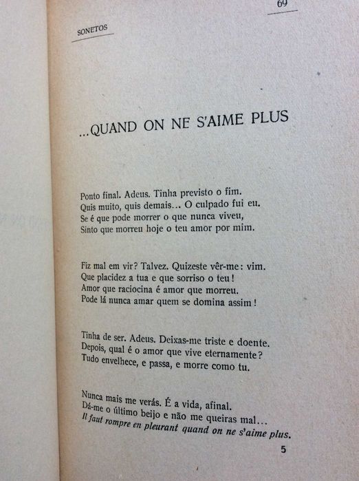 Júlio Dantas - Sonetos, quinta edição, 1916