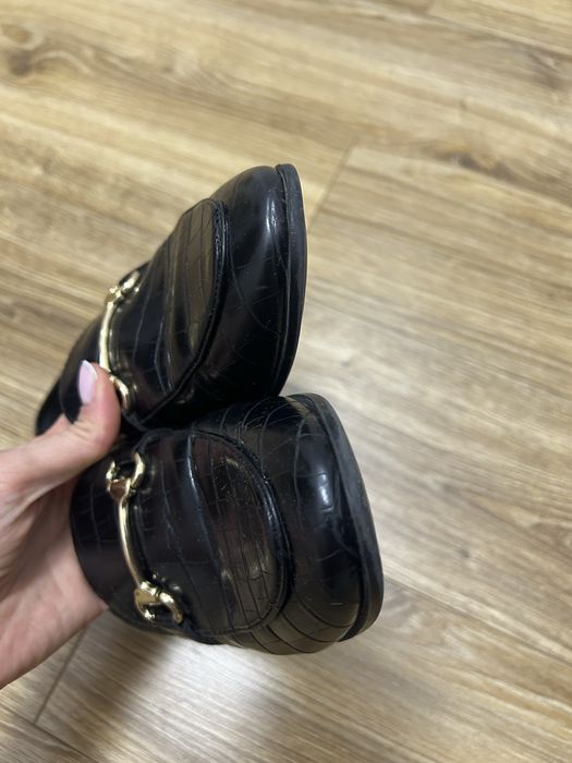 Czarne mokasyny loafersy lordsy H&M 38