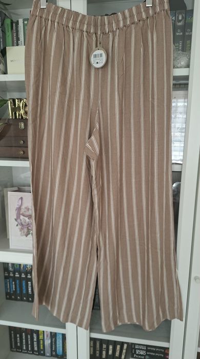 Nowe spodnie z lnem  L xl
