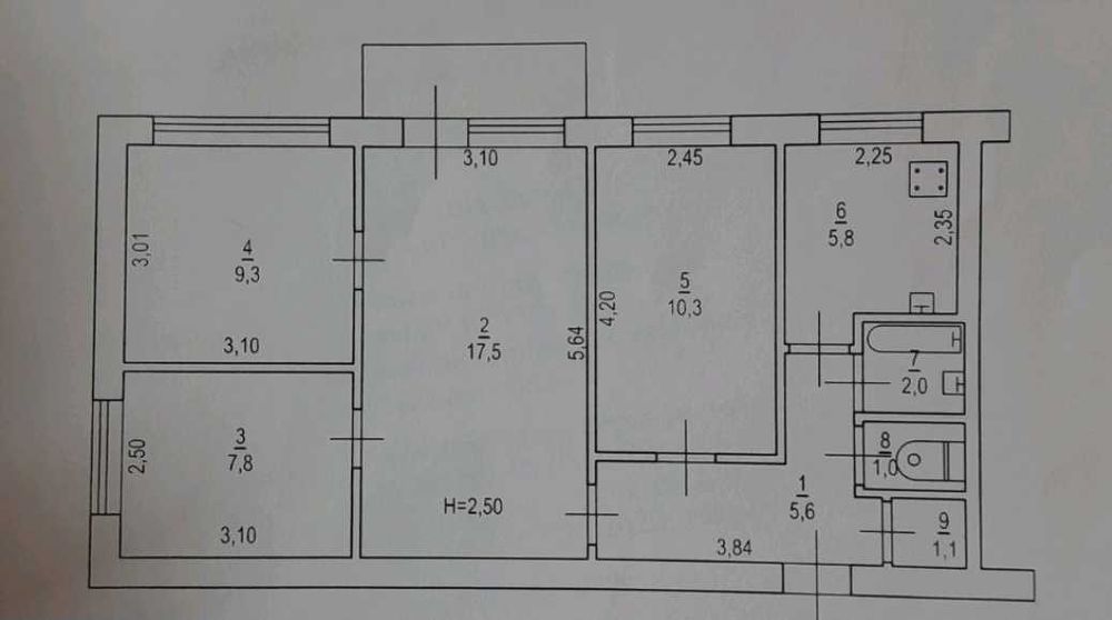 Многокомнатная квартира по адресу (площадь 61 м²) - Atlanta.ua - фото 13