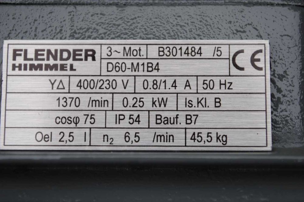 Motoreduktor 0.25kw. 6,5or./min. Firmy FLENDER