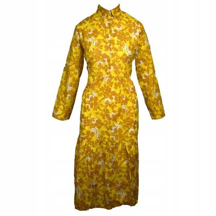 Sukienka Żółta W Kwiaty Rozmiar M *Butik*