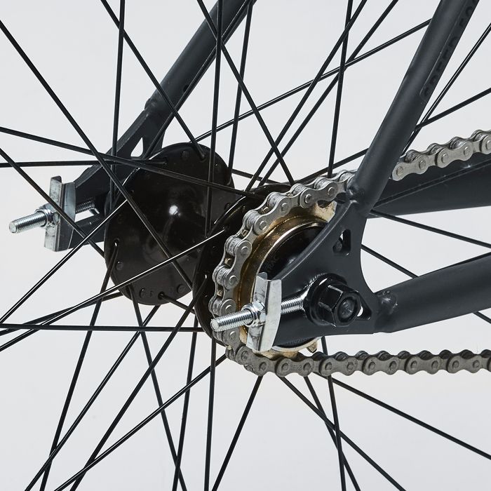 BICICLETA DE CIDADE SINGLE SPEED 500 CINZENTO CARBONO