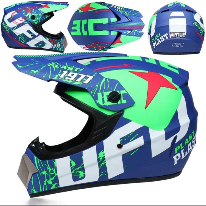 Мото шолом fox racing/эндуро шолом + окуляри