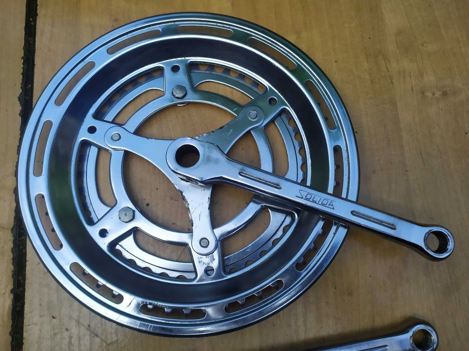SOLIDA klasyczne korby na klin made France  Stal  170mm 42/52T  Polecam