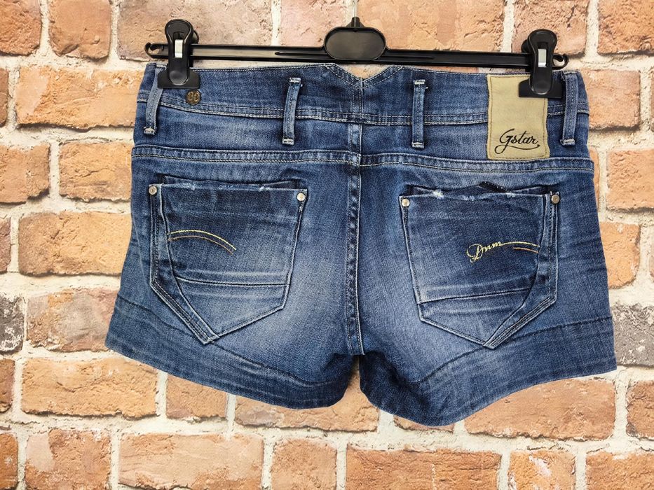 G-star jeansowe spodenki szorty niebieskie colt mini 27