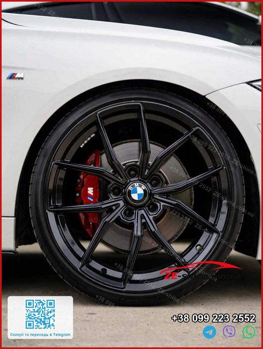 Диски HRE R17 5x120 ET35 Flow Forming 7 кг Gloss Black BMW F30 E90 F10 E60 F32 X3 F25 X4 F26 Нові