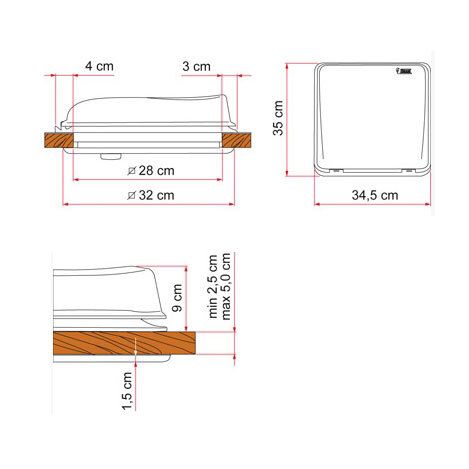 Clarabóia Fiamma 28x28 Branca (Autocaravana / Campervan)