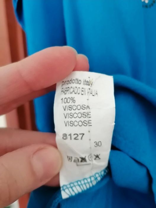 Bluzeczka niebieska na krótki rękaw roz uniwersalny