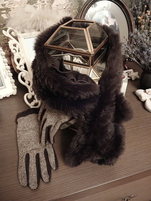 Шарф натуральне хутро воротник меховый