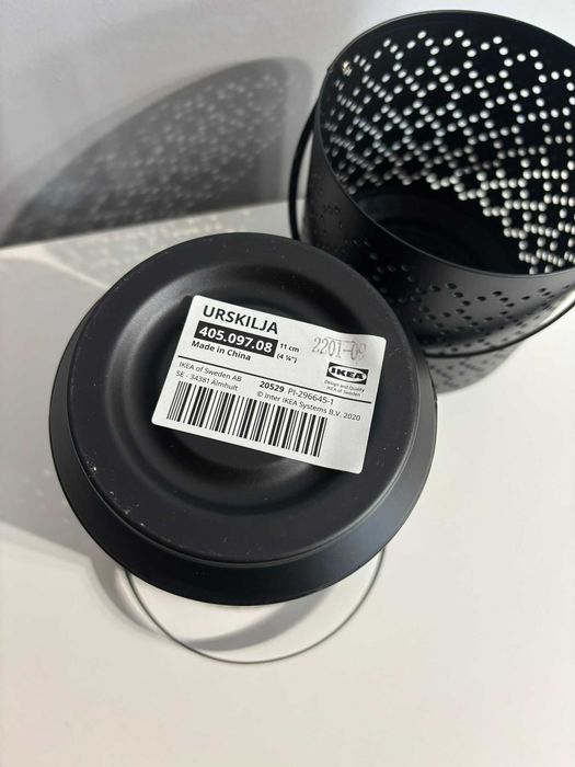 Czarne latarenki świeczniki Ikea Urskilja