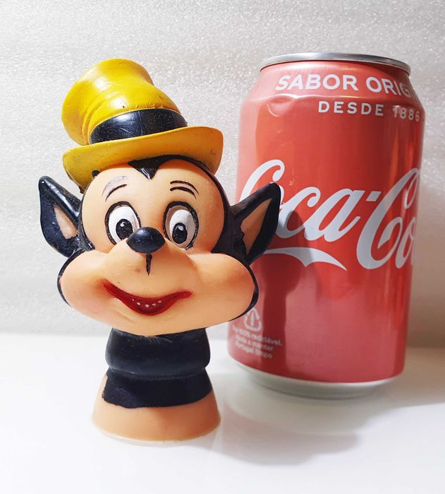 Antiga Cabeça de Fantoche Marionete ~ " LOBINHO - DISNEY " ~ Anos 60.