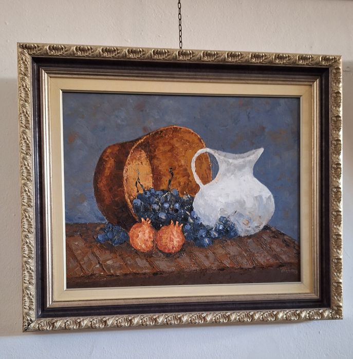 Quadro espatulado natureza-morta