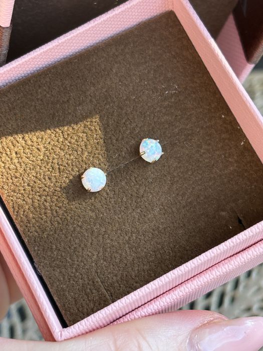 Zlote kolczyki W.Kruk opal