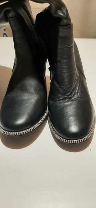 Buty kozaki damskie zimowe r.37 skóra