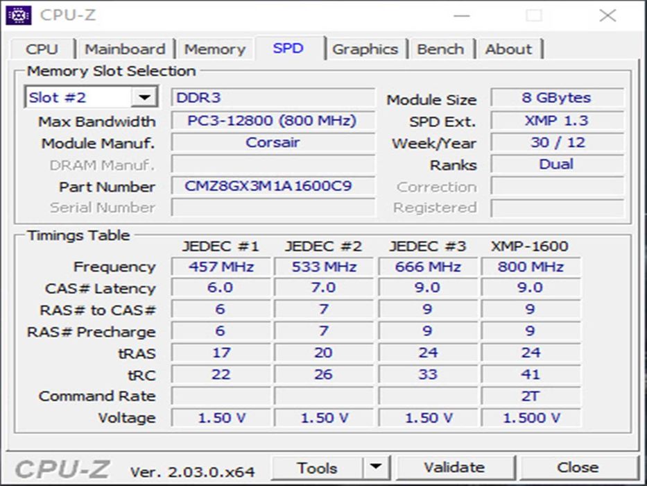 DDR3 8GB CorsaiR VengeAnce 12800 -Komputer