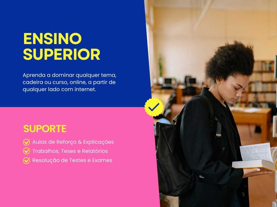 Explicações, Exames e Trabalhos Académicos - Teses, Relatórios, etc.