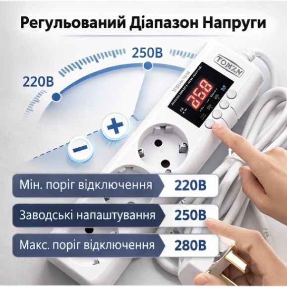 TOMZN TOSVA-16LM Професійний Регульований Захист від Перенапруги