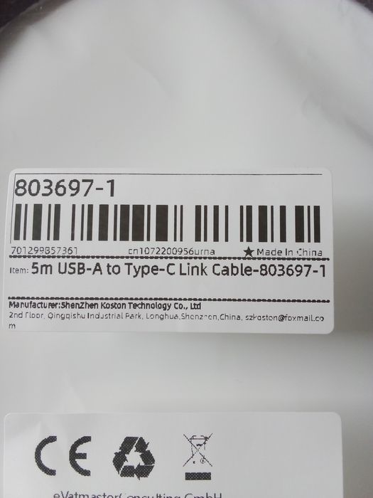 Cabo USB para óculos de realidade virtual