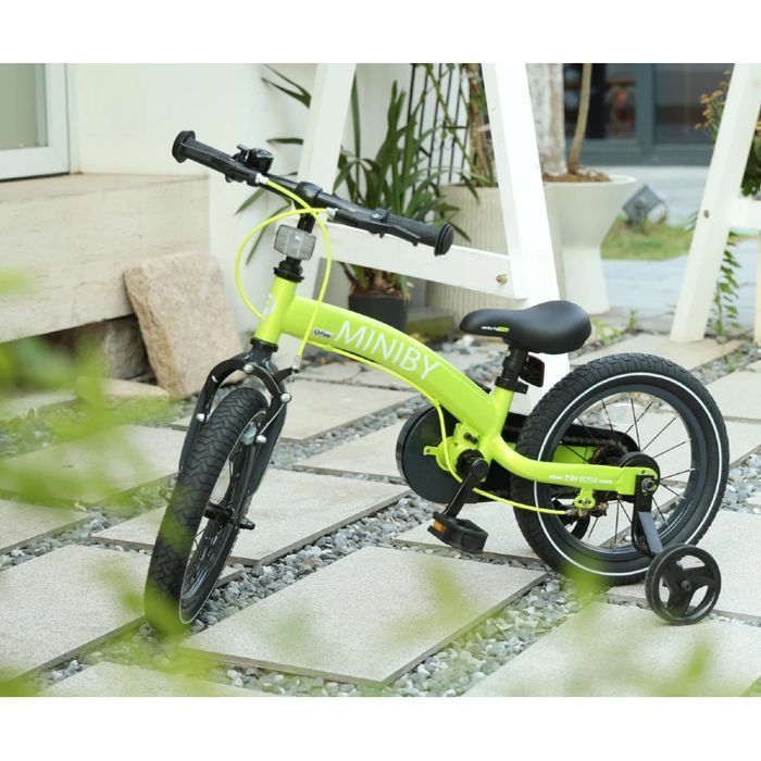 Rowerek Dziecięcy - Rowerek Biegowy Miniby 14 cali Green Qplay