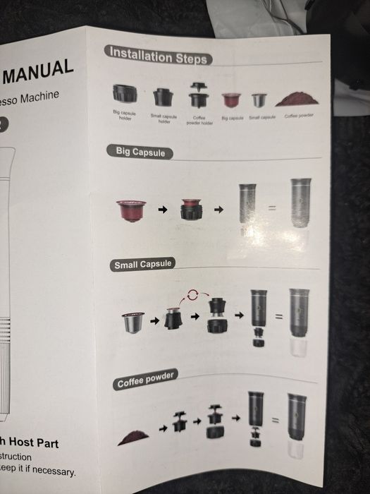 Maquina cafe portatil capsulas a bateria