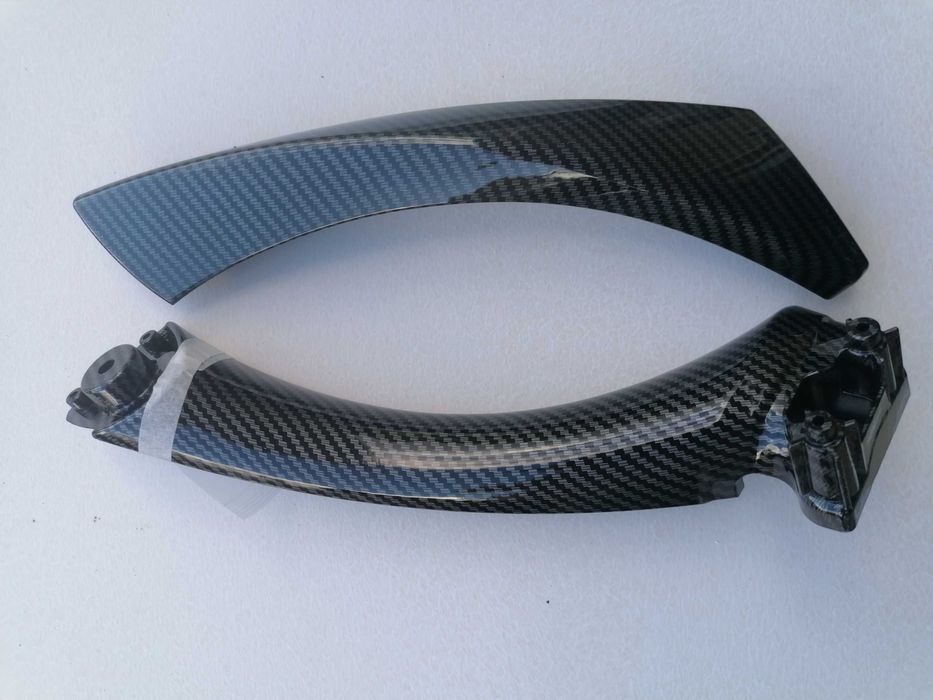 Par Puxadores de Porta Interior Bmw Fibra de Carbono