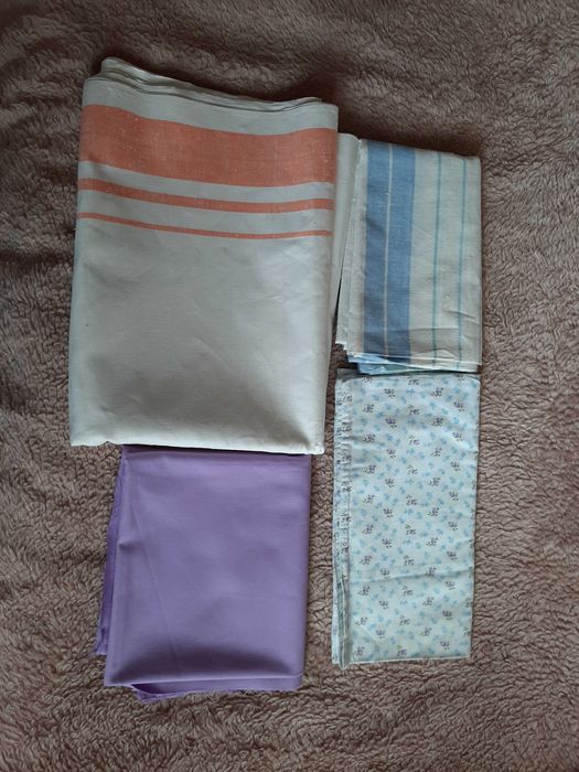 Ткань льон,наволочка льняная, ткань тик,наволочка х/б времен СССР