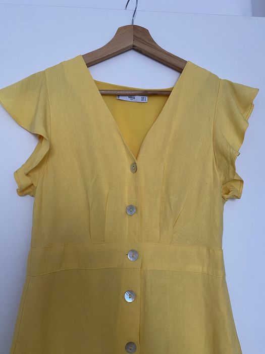 Sukienka letnia midi damska Mango suit żółta s 36