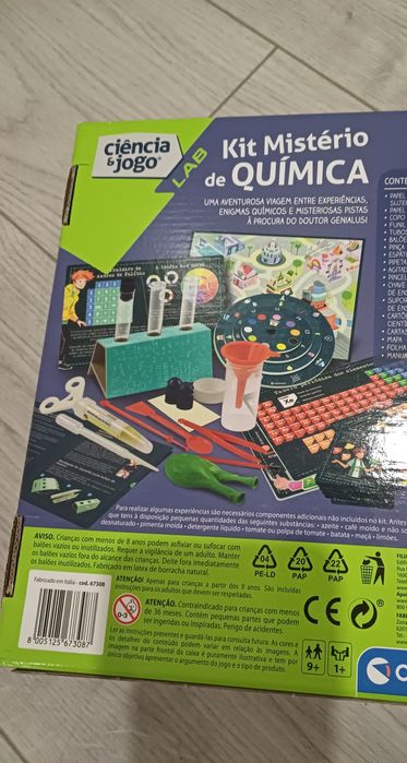 Ciência & Jogo Novo!  kit mistério Quimica