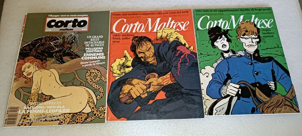 Antigas revistas banda desenhada Corto maltese