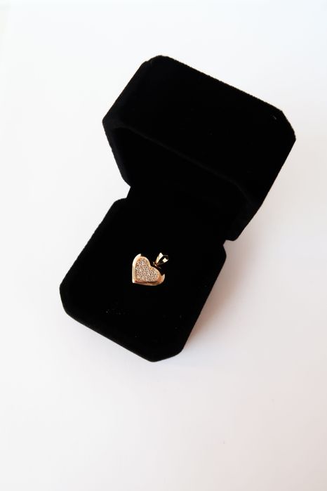 Złota Zawieszka Serce z Cyrkoniami | Próba Złota 585