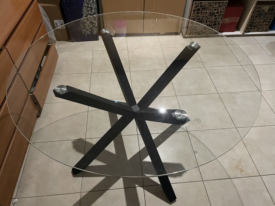 Mesa jantar com tampo de vidro