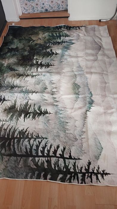 Nowy dywan las 160x230 duży wielki drzewa