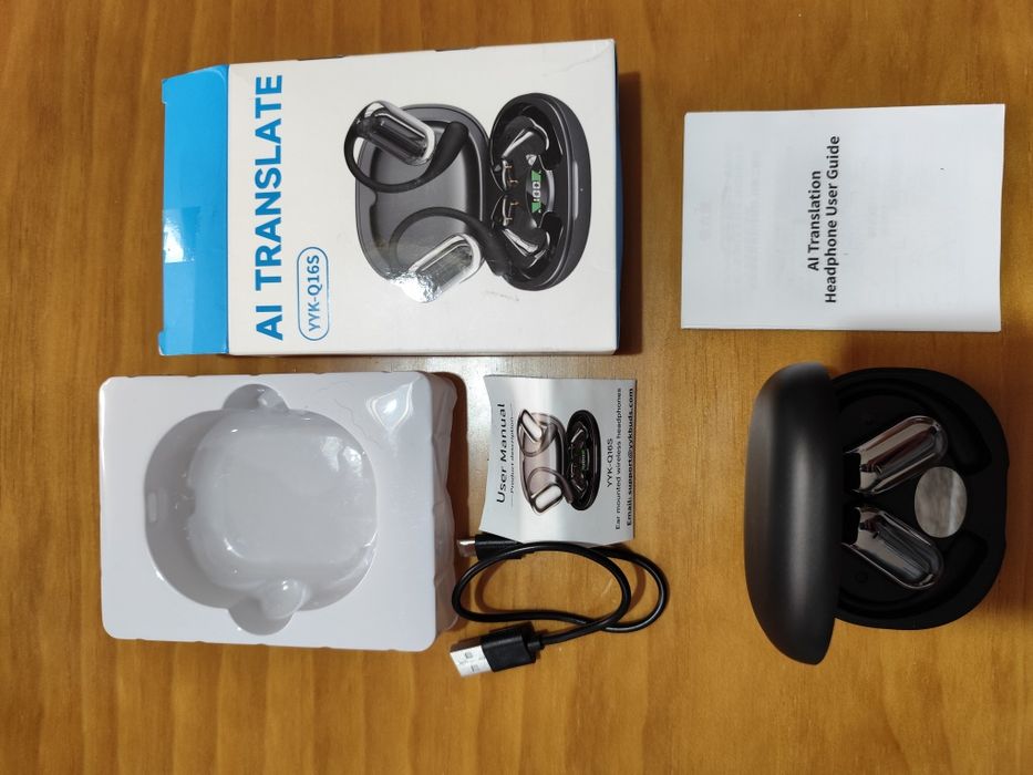 Auriculares bluetooth YYK-Q16S com tradução por inteligência artificia